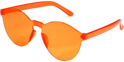 Festival Zonnebril / Bril Rond - Oranje | Kunststof / Plastic | Fashion Favorite