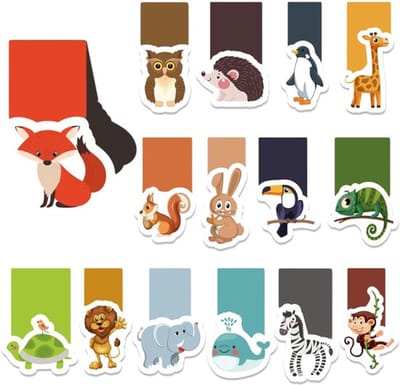 Dailygoods- Boekenleggers Magnetisch - Dieren/Voetbal/Dinosaurus - Waterdicht - Lichtgewicht - Sterke Adsorptiekracht - Handig voor Kinderen - Bladwijzers