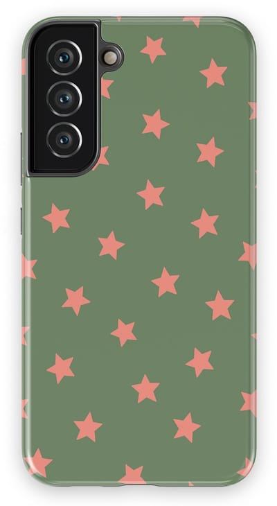 DripCase Hoesje Samsung Galaxy S22 Plus | Sterren Design | Magnetisch Opladen | 2-in-1 Ontwerp | Stars Backcover Pink Moss