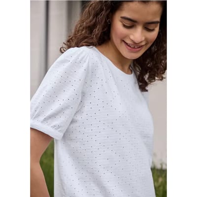 Kanten Shirt met ronde hals