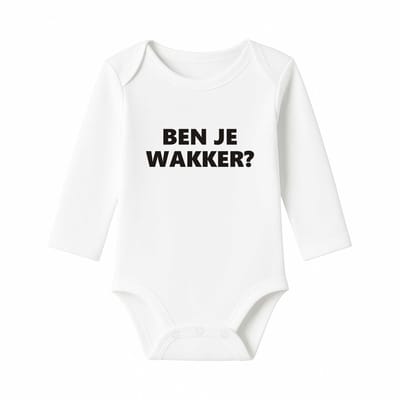 Romper Ben je wakker? - wit - lange mouw