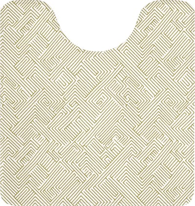WC mat met uitsparing 55x60 cm - Antislip - Geometrisch - Lijnen - Groen - Toiletmat met uitsnijding - Vloermat - Douchemat - Toilet tapijt - Toiletmatten