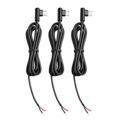 3 stuks, 100 cm, 20 AWG, USB Type-C pigtail-kabel met open uiteinde voor doe-het-zelf projecten, verlichting en led-ventilatoren, 5 V, 3 A