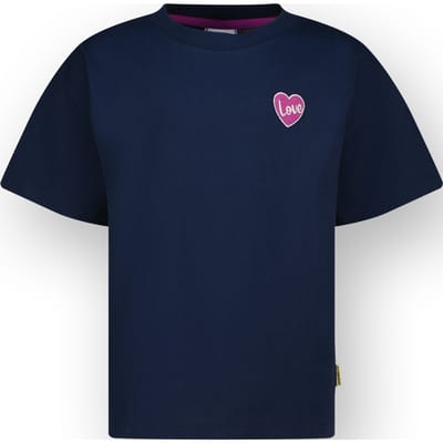 Vingino Girls Hannemare T-shirt Dark Blue Size: 10 | T-shirts Outlet | Unisex | Blauw