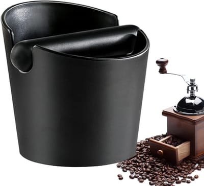 Koffie Knock Box - Espresso Afvalbak - Koffiedik Verwijderen - Antislip Bodem - 124 cm Hoog - Zwart