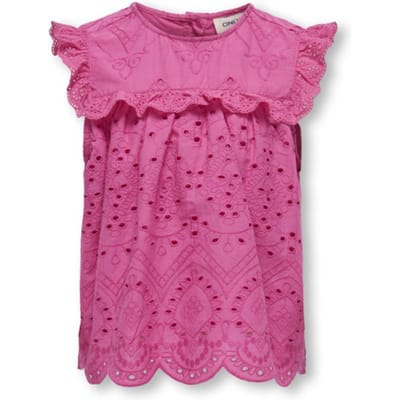 Only Kogcleo life sl emb button top wvn framboos