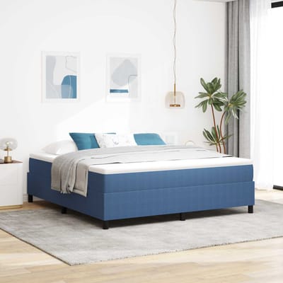 vidaXL - Platformbedframe - Blauw - 180 - x - 200 - cm - Corduroy - stof