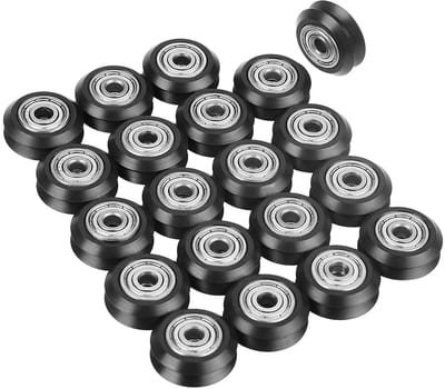 Dailygoods- Lager V-groef 625 - 5mm Boring - 20 Stuks - Pom Materiaal