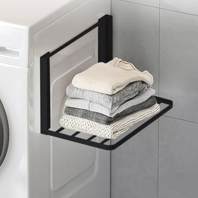 Droogrek - Droogrek hangend - Droogtoren Inklapbaar - Multifunctioneel Ophangrek - Stevig en Duurzaam - Magnetisch Ophangrek - Zwart