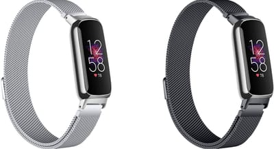 Strap-it Bundel van 2 Milanese Banden - Geschikt voor Fitbit Inspire 3 - Horlogeband / Polsband / Armband / RVS Armband / Magnetische Armband - Luxe & ademend design - Zwart & Zilver