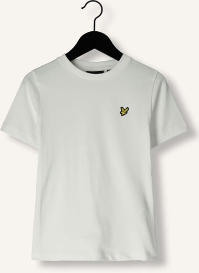 Lyle & Scott Plain T-shirt Polo's & T-shirts Jongens - Polo shirt - Wit - Maat 98/104