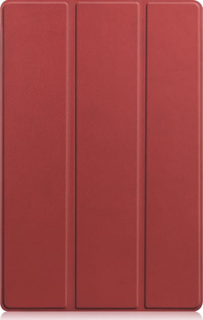 Hoesje - Geschikt voor Lenovo Tab P11 - Dun & Stevig - Trifold Bookcase - Hard Cover - Hardcover Book Case - Tablet Hoes - Donkerrood