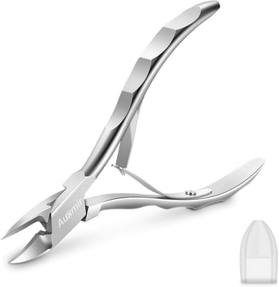 Dailygoods- Nageltang met recht lemmet - Voetverzorging - Nagels knippen - Ergonomisch ontwerp - Roestvrij staal - Beschermkap van siliconen - Teennageltang