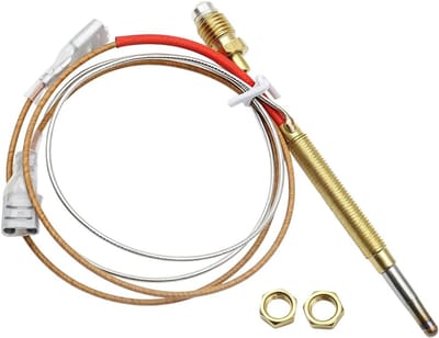 Terrasverwarmer Thermokoppel - Reserveonderdeel Buitenverwarming - Buitenverwarming Reparatie - Messing Materiaal Hoge Kwaliteit - 410 mm Lengte - Goudkleurig
