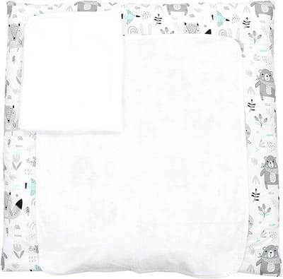 Baby Verschoonmat - Onderlegger - Baby Verzorgen - Set van 2 - 76 x 76 cm - Beren en Vossen