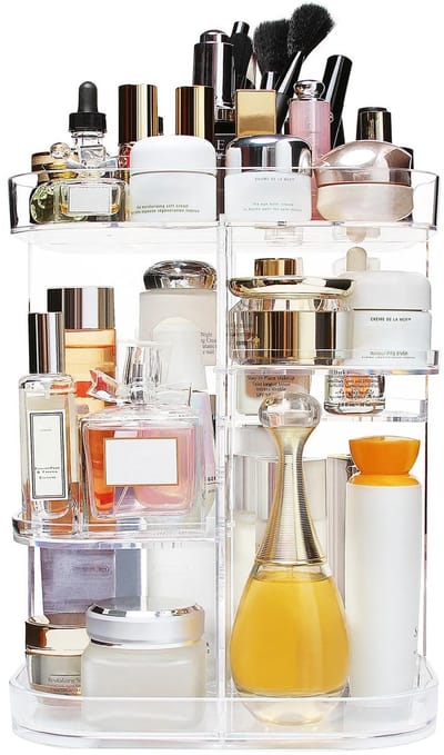 NTH products- Make-uporganizer 360 graden draaibaar - Cosmetica Koffer - Opbergrek - Verstelbaar - Grote Capaciteit - Vierkant - Cosmetica Organizer