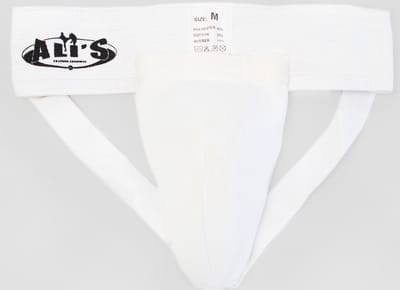 Ali's Fightgear Kruisbeschermer voor optimale bescherming - Wit - Maat XL - Kruisbeschermer - maat L - Tok - Toque - Kruisbeschermer heren - Kruisbeschermer kinderen - Kruisbeschermers