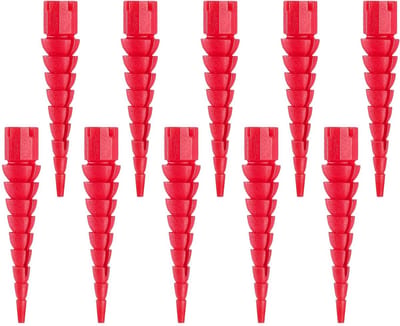 Houten Schroefanker - Reparatieset Scharnier - Gaten Herstellen - Universele Schroefmaat - 10 stuks - Rood
