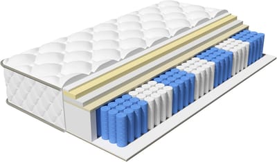 Elekiatech Matras 90 x 190 cm-22 cm dik - Eenpersoonsmatrassen - Anti-Allergische - Pocketvering Matras met 9-laags Composietstructuur