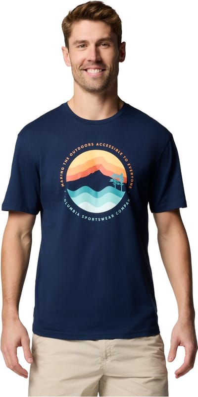 Columbia Path Lake™ Graphic Ii T-shirt Met Korte Mouwen Blauw L Man