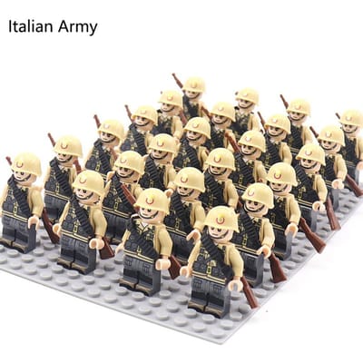 Seconde Guerre mondiale soldat militaire set de briques miniatures armée poupée humanoïde figurine d'action Corps des Marines jouet brique cadeau pièces de soldat
