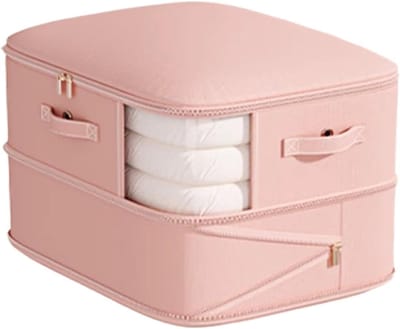Opbergzak - Kleding Organizer - Ruimte Besparen - Dubbele Compressie - Extra Groot - Roze