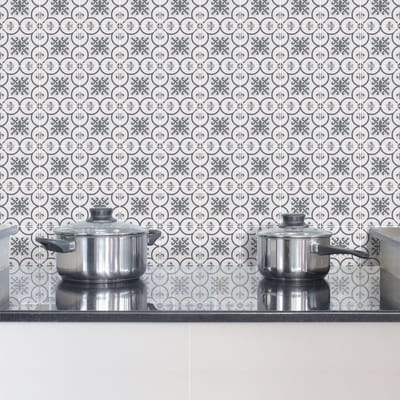 Zelfklevende tegelmuurstickers voor keuken en badkamer - 24 Regina Azulejos tegelstickers - 24 stickers 10x10cm