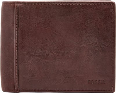 FOSSIL portemonnee Ingram Large Coin Pocket Brown bruine