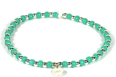 Heaven Eleven KIDS - meisjes - armband - zilver - 925 - turkoois - 2mm - 15cm
