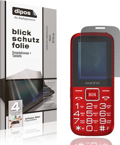 dipos – Matte Privacy Screenprotector geschikt voor Maxvi B21ds up | Anti-Spy Beschermfolie