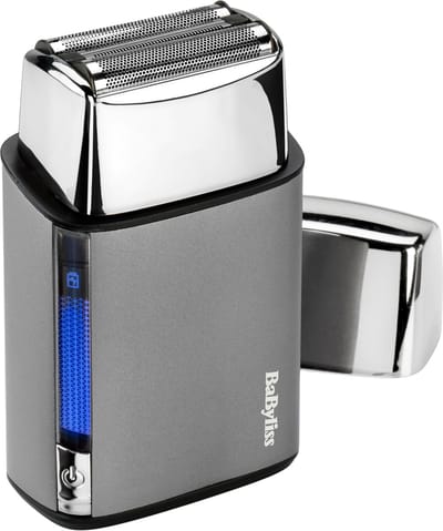 BaByliss Scheerapparaat voor Mannen - Super-X Metal Series Foil Shaver FS996DE - 100% Waterdicht IPX7 - Dubbele Titanium Folie - Snel opladen - 120 minuten gebruik - Nat en droog gebruik - Chrome Edition