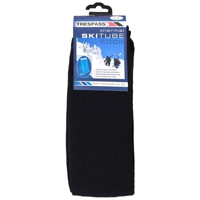 Trespass Volwassenen Unisex Buisvormige Luxe Wollenmix Skibuis Sokken (Zwart)