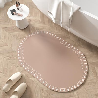 Moderne Eenvoudige Lucht Badkamer Antislip Mat Badkamer Toilet Deur Entree Waterabsorptie Sneldrogend Vloermat Huishoudelijke Diatomeeënaarde Vloermat 50 * 60CM