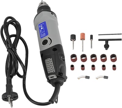 Virtubuy - Electric Rotary Tool - Multifunctionele Mini Grinder - Compact en veilig - Zwart - Variabele snelheid - Perfect voor slijpen en graveren ...