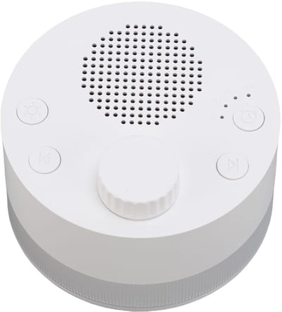 White Noise Machine - Draagbare Geluidstherapie met 24 Relaxte Slaapgeluiden (8 Uur) en Geheugenfunctie, Geschikt voor Thuis, Kantoor en Reis, Kraamkamer