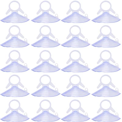 20PCS Ventouse de Fixation pour Pare-soleil de Voiture Anneau de Traction Mini en Caoutchouc Crochet Ventouse pour Vitre Automobile pour Voiture Cuisine Salle de Bain
