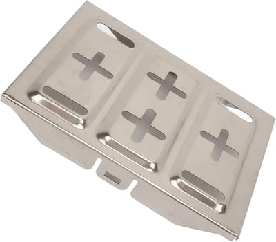 Accubak RVS - Batterijhouder Universeel - Auto Accu Beveiligen - Roestvrij Staal - 193 x 285 mm - Zilver