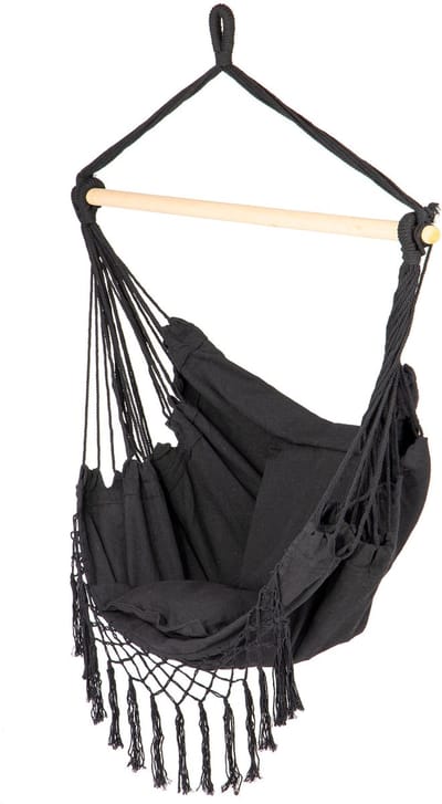 Viking Choice Hangmat Hangstoel Braziliaans – Zwart met Kussens, 150 kg Draagvermogen