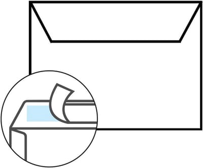 25x DIN B6 Enveloppen 125x176mm met Zelfklevende Sluiting - 120gr/m²