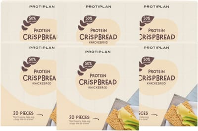 Protiplan - Crispbread Knäckebröd Atkins Recept - 6 dozen - 6 x 100 g - Koolhydraatarm - Eiwitrijk