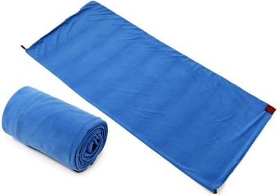 Slaapzak Binnenvoering - Reisdeken Camping - Extra Warmte - Dubbelzijdige Ritssluiting - 180 x 80 cm - Koningsblauw