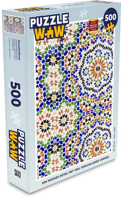Puzzel Een Mozaïek Detail met veel verschillende vormen - Legpuzzel - Puzzel 500 stukjes