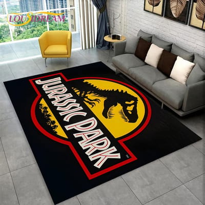 3D Cartoon Jurassic Park Dinosaurus Vloerkleed Groot, Tapijtkleed voor Woonkamer Slaapkamer Sofa Deurmat Decor, Kind Antislip Vloermat 60*90cm