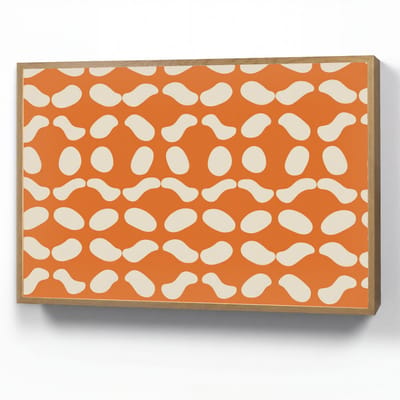 Wandlamp 100x70 cm - Oplaadbaar - Oranje - Organische vormen - Wit - Wandlampen binnen woonkamer - Slaapkamer lamp - Decoratieve nachtlamp - Vloerlamp draadloos