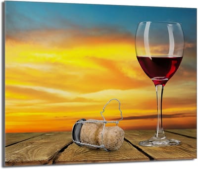 TMK ArtDeko - Snijplank - Glas - 60x52cm - Wijnontwerp