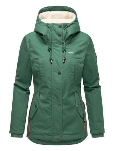 Marikoo dames winterjas met teddyfleece voering & capuchon