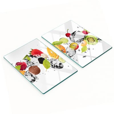 Multifunctionele decoratieve glazen keukenplanken voor fruit en water, 2x40x52 cm