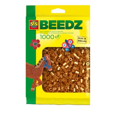 SES Creative - Beedz - Bruin - Strijkkralen - 1000 Stuks - PVC Vrij - Vanaf 5 Jaar
