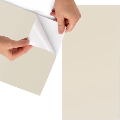Tulup Meubelfolie - Steengeel Wrapfolie Keuken - 65x130 cm - Beige Meubelfolie - Plakfolie Meubels - Minimalist Meubelfolie - Decoratiefolie Zelfklevend - Slaapkamer decoratie - Achtergronden en patronen