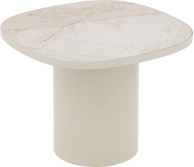 Goossens Fina Salontafel - Keramiek - 50 x 38 x 50 cm - Vierkant - beige